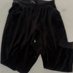 Fashion Nova Womens Size 1X Black Velvet Joggers